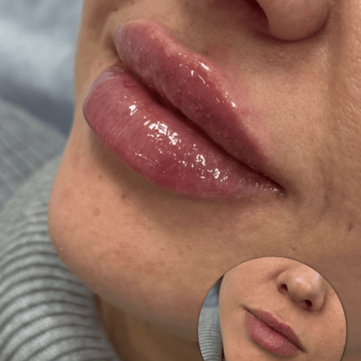 Фото до и после увеличения губ 5